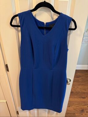 The Limited Royal Blue V-Neck Sleeveless Sheath Dress